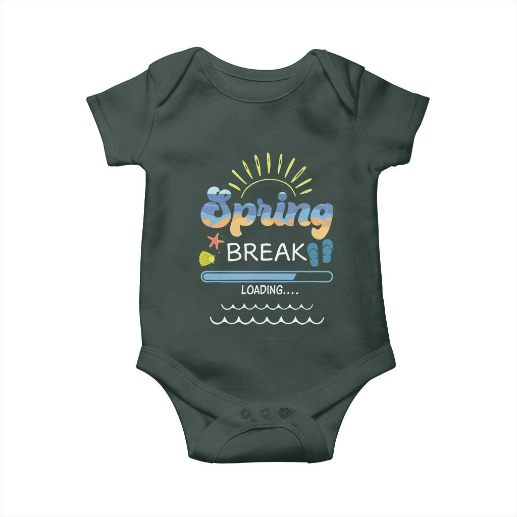 Funny Spring Break Loading Baby Onesie Spring Vacation Beach Sunshine