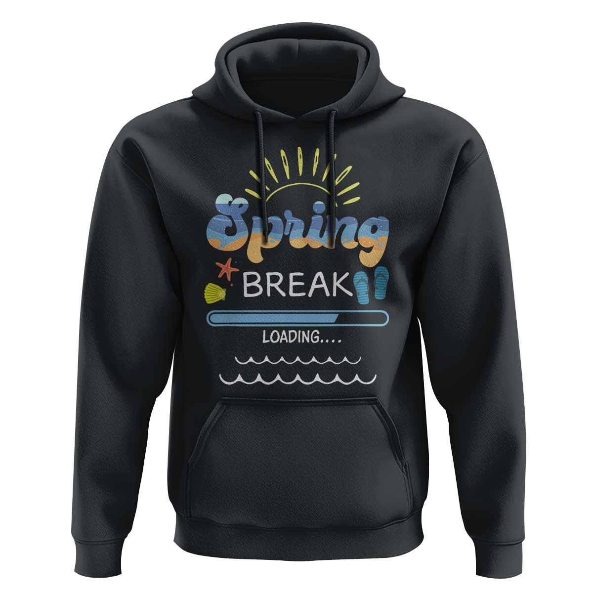 Funny Spring Break Loading Hoodie Spring Vacation Beach Sunshine