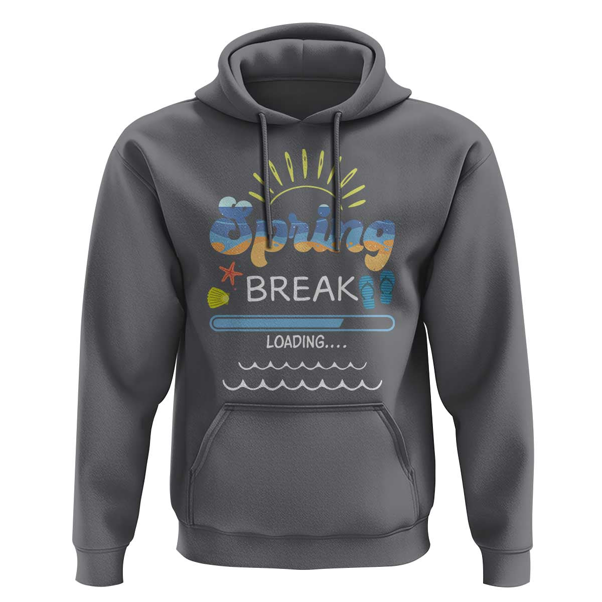 Funny Spring Break Loading Hoodie Spring Vacation Beach Sunshine