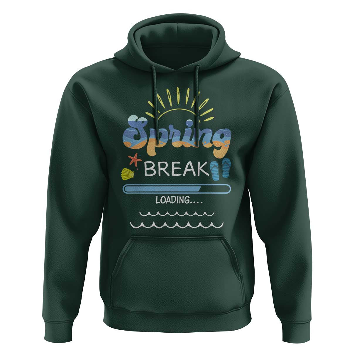 Funny Spring Break Loading Hoodie Spring Vacation Beach Sunshine