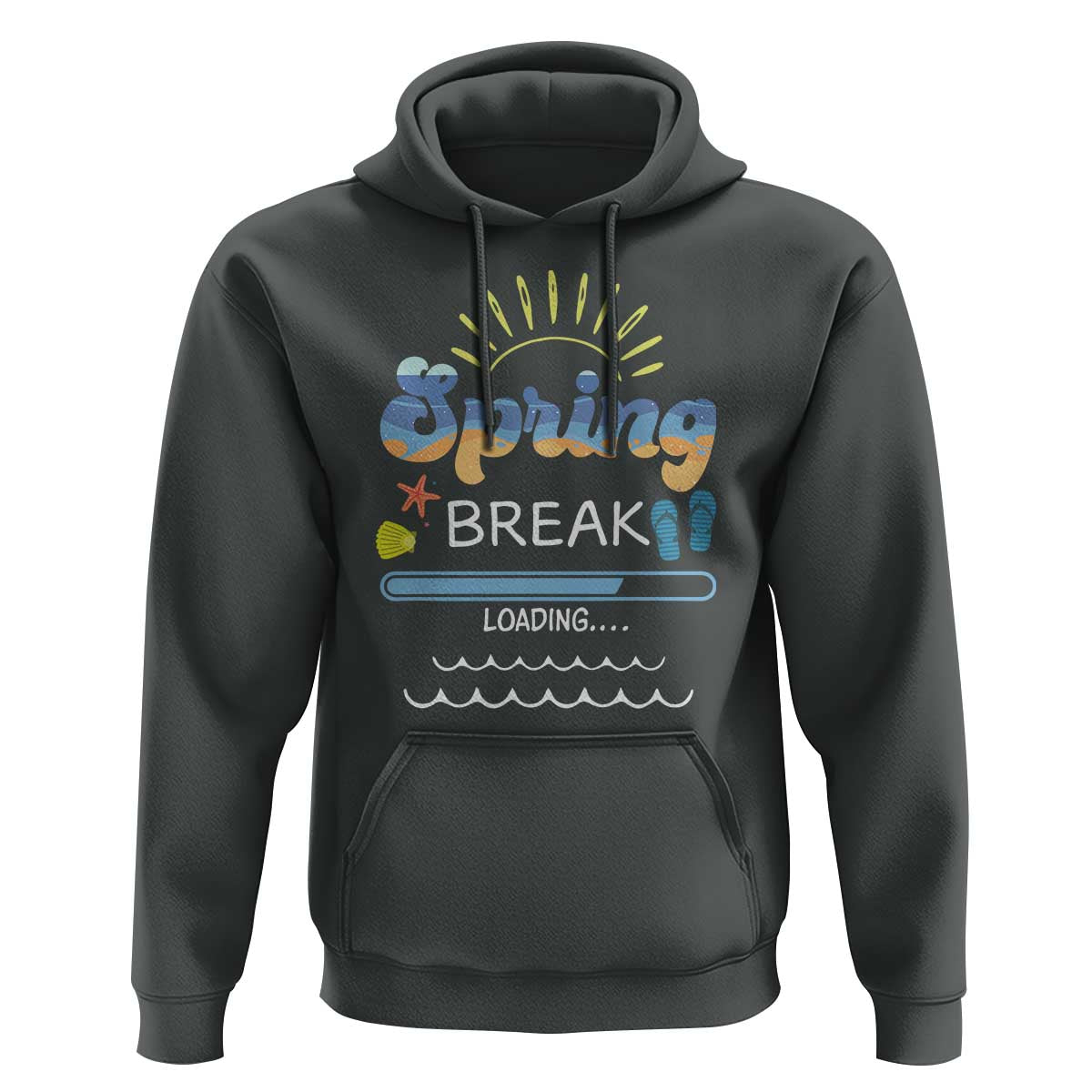 Funny Spring Break Loading Hoodie Spring Vacation Beach Sunshine