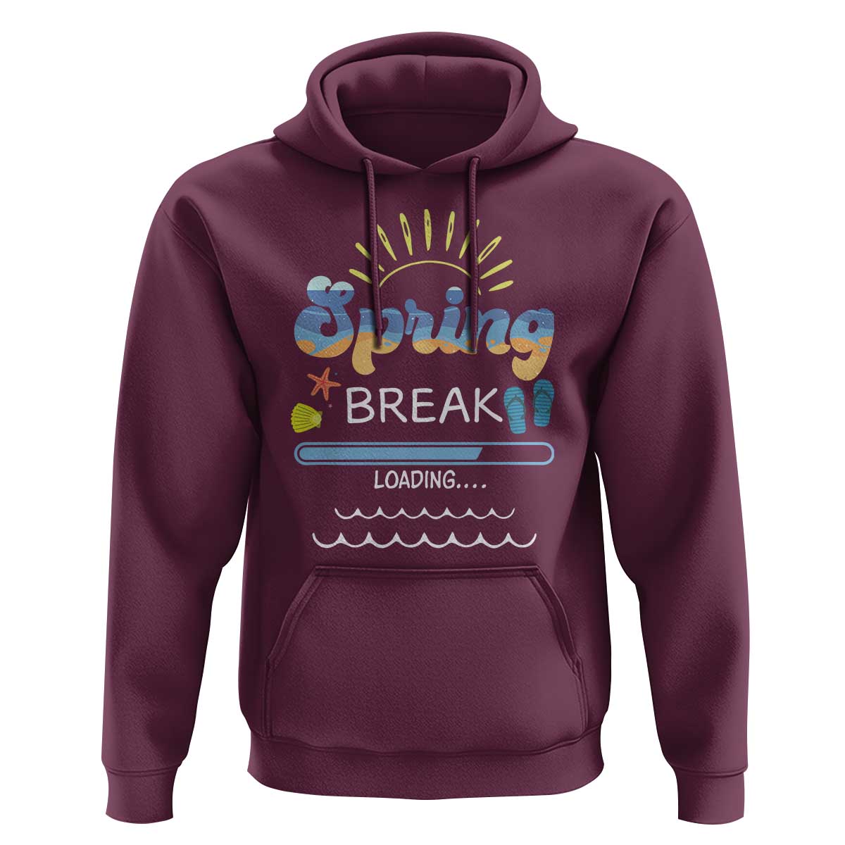 Funny Spring Break Loading Hoodie Spring Vacation Beach Sunshine