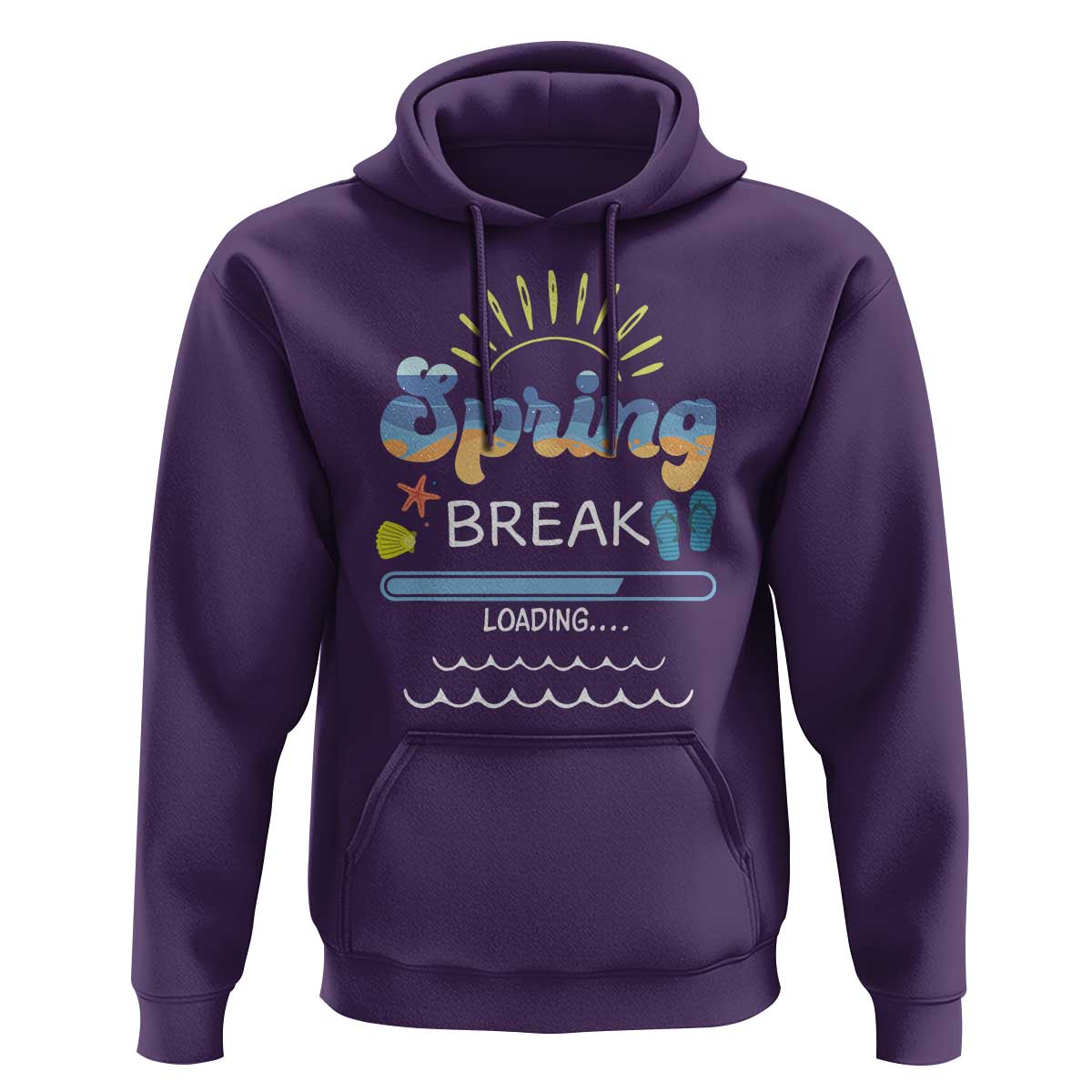 Funny Spring Break Loading Hoodie Spring Vacation Beach Sunshine