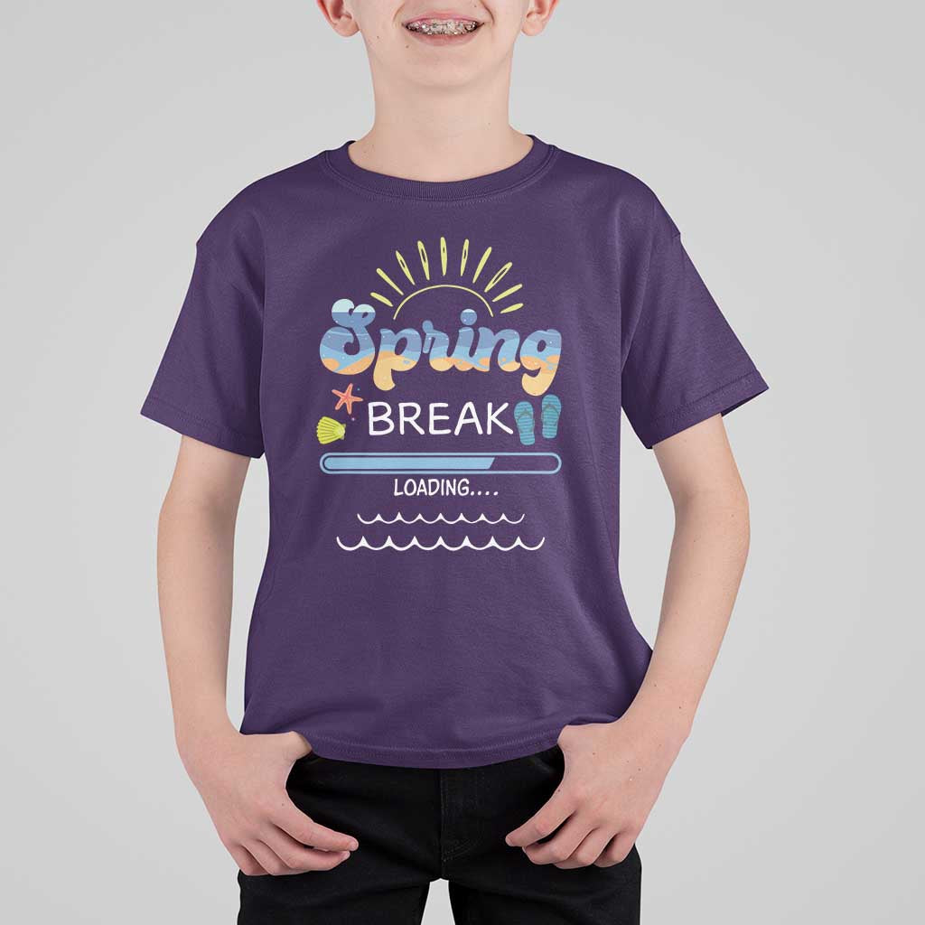 Funny Spring Break Loading T Shirt For Kid Spring Vacation Beach Sunshine
