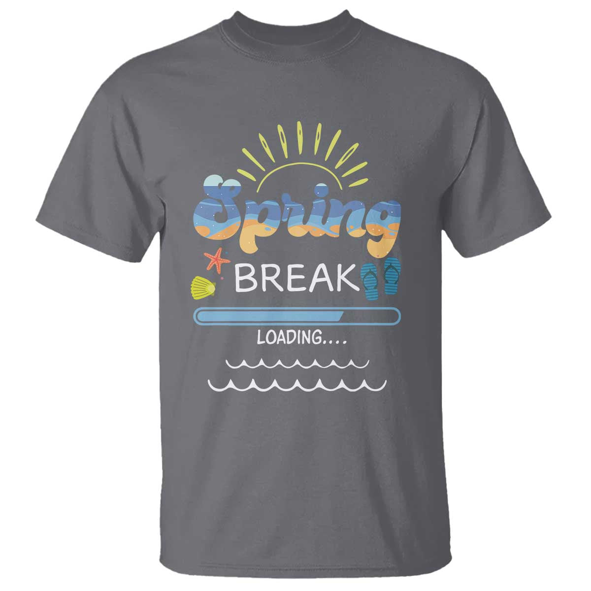 Funny Spring Break Loading T Shirt Spring Vacation Beach Sunshine
