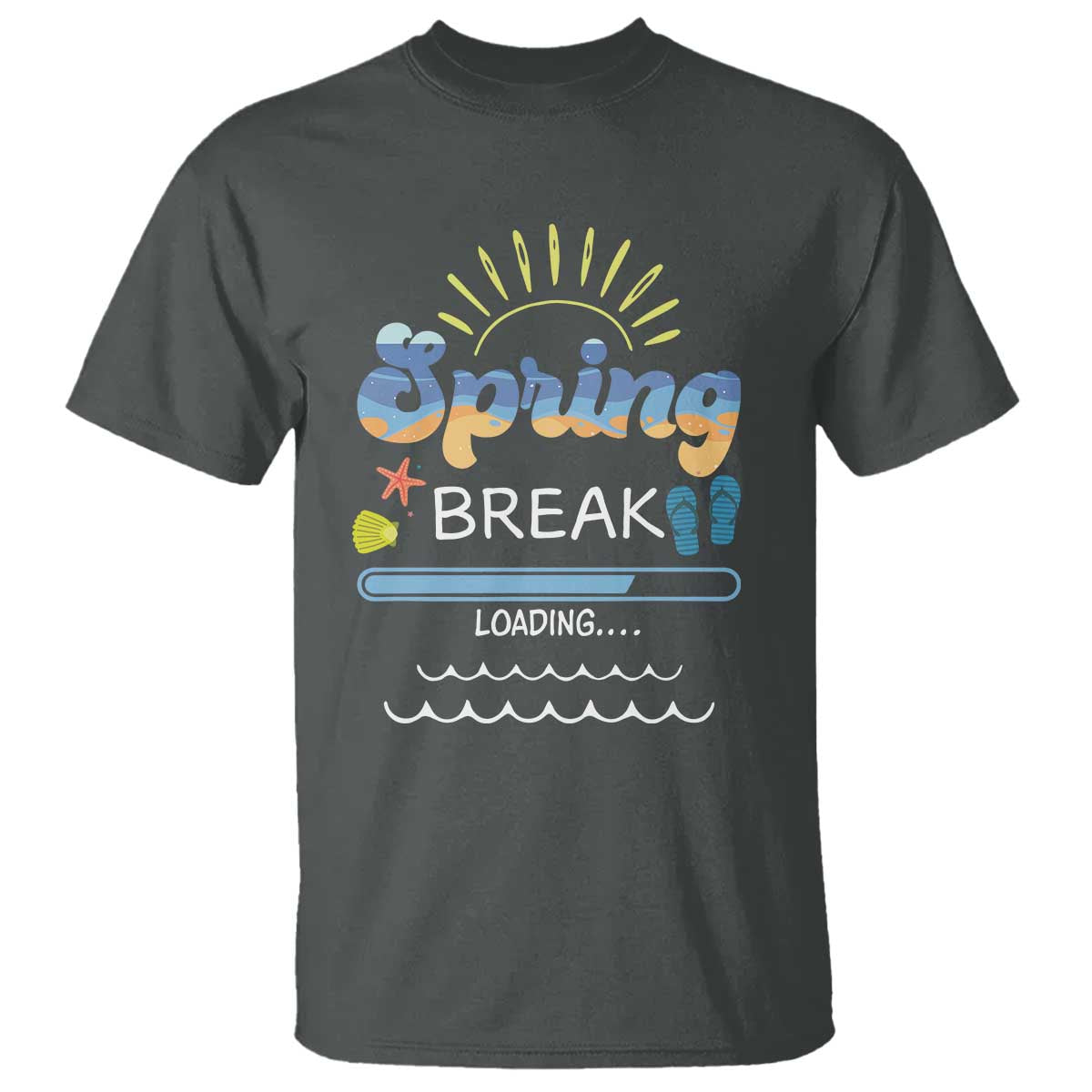 Funny Spring Break Loading T Shirt Spring Vacation Beach Sunshine