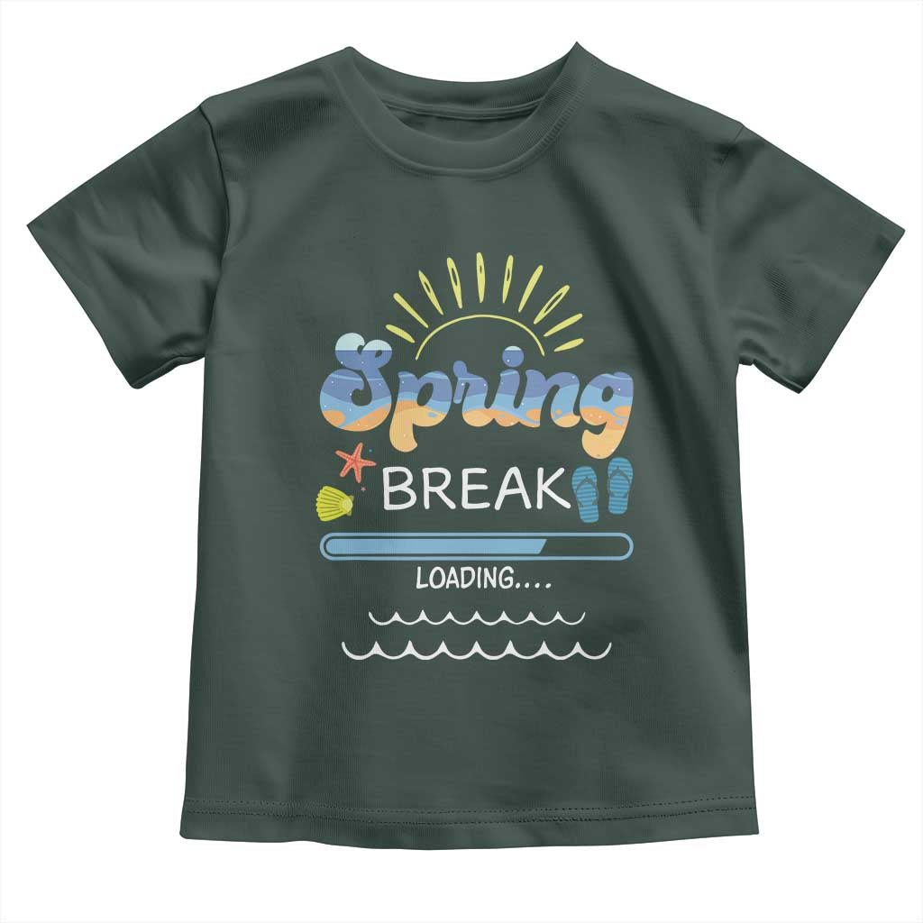 Funny Spring Break Loading Toddler T Shirt Spring Vacation Beach Sunshine