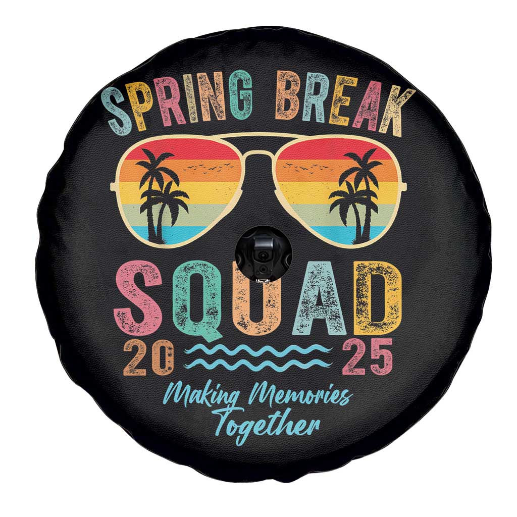 Funny Spring Break Squad 2025 Spare Tire Cover Sunglasses Family Matching