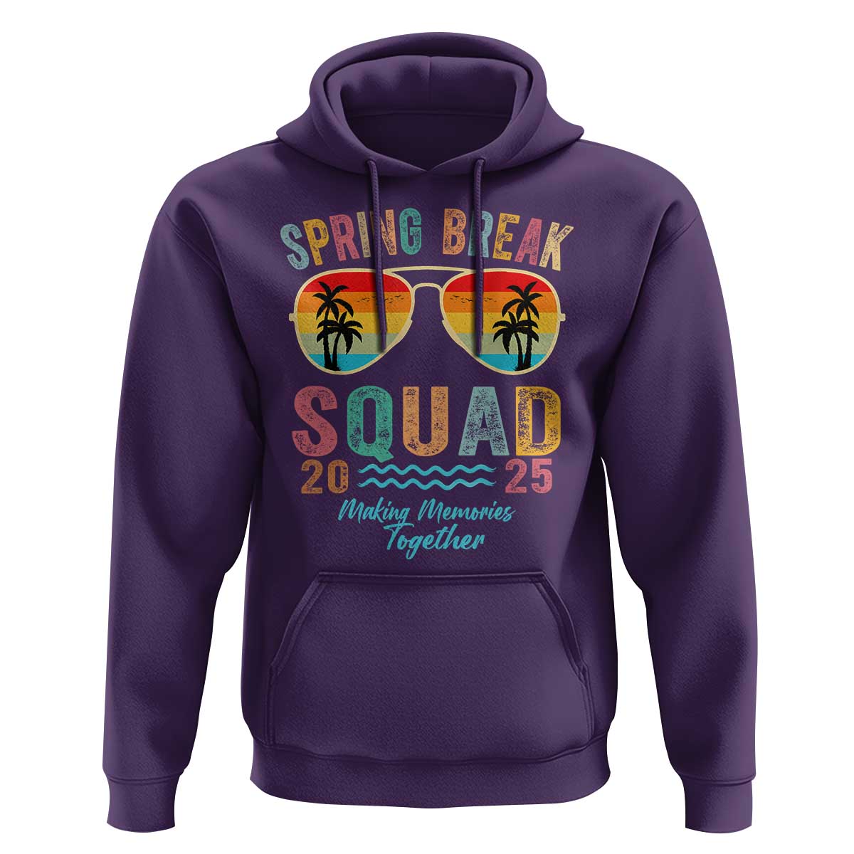 Funny Spring Break Squad 2025 Hoodie Sunglasses Family Matching