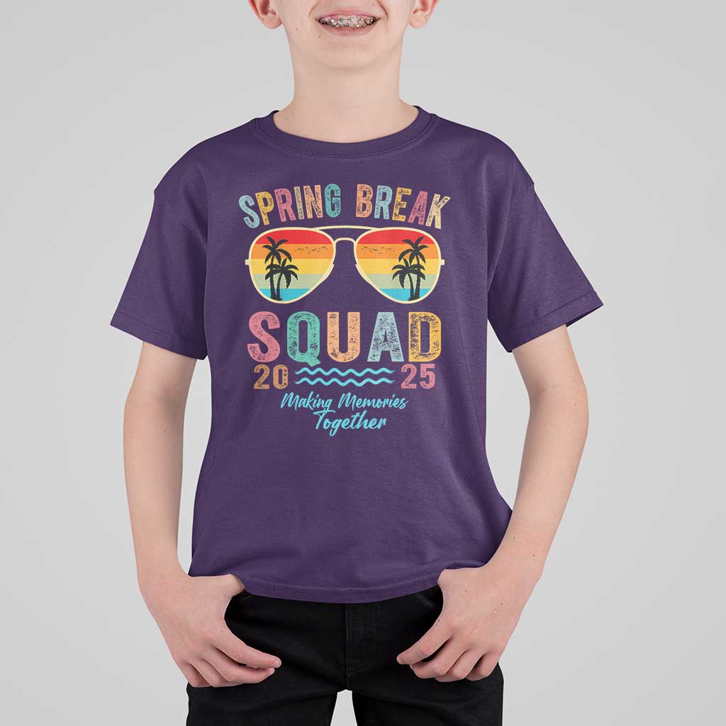 Funny Spring Break Squad 2025 T Shirt For Kid Sunglasses Family Matching
