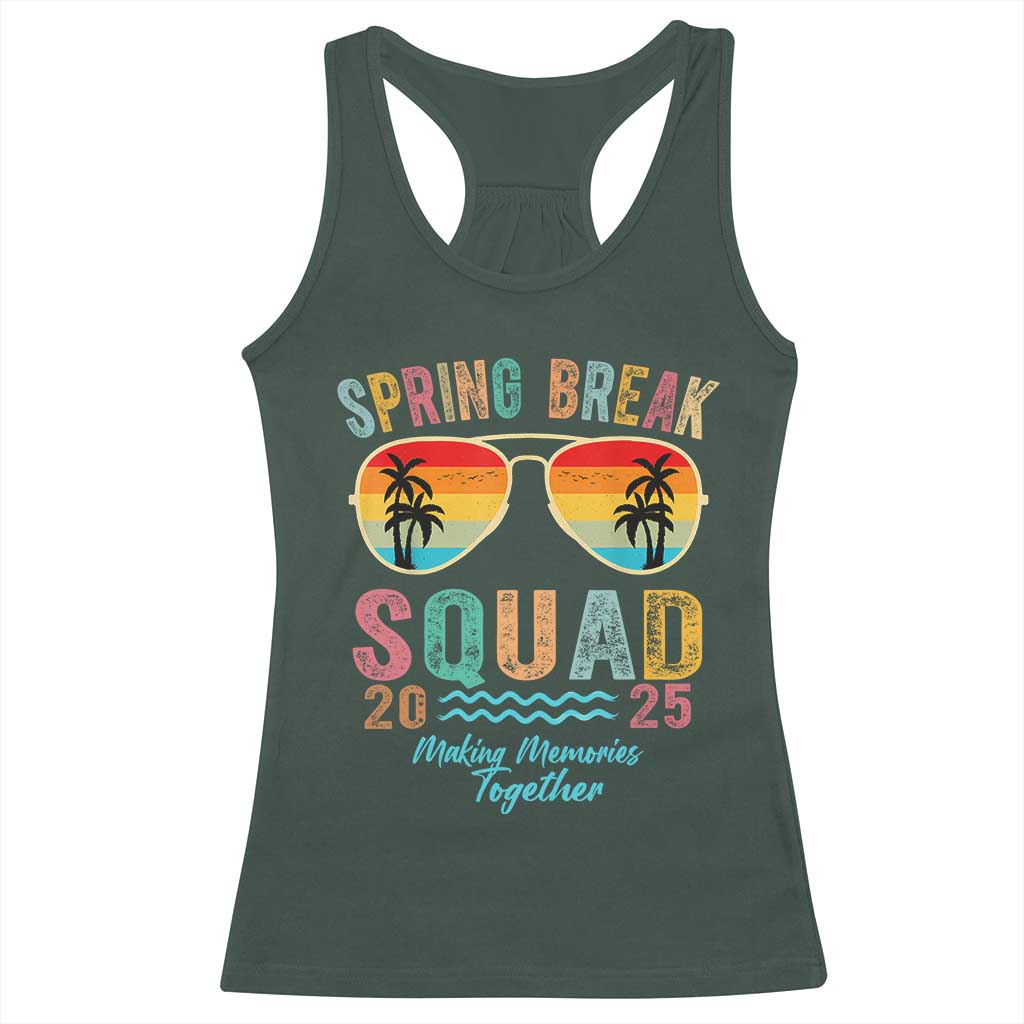Funny Spring Break Squad 2025 Racerback Tank Top Sunglasses Family Matching