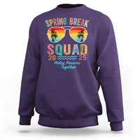 Funny Spring Break Squad 2025 Sweatshirt Sunglasses Family Matching