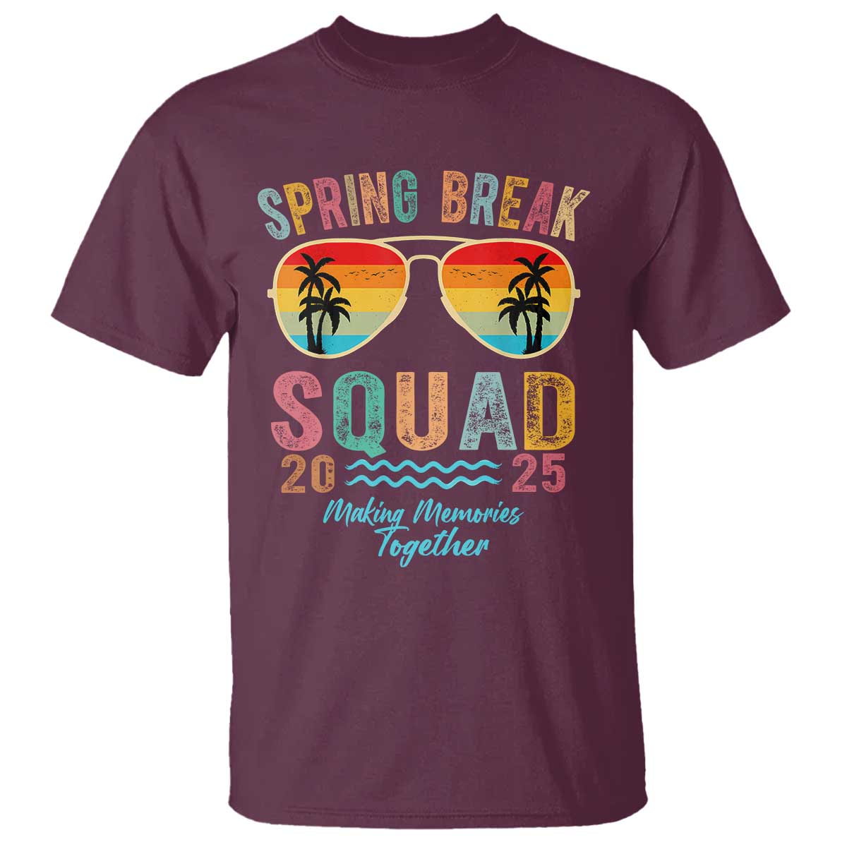 Funny Spring Break Squad 2025 T Shirt Sunglasses Family Matching
