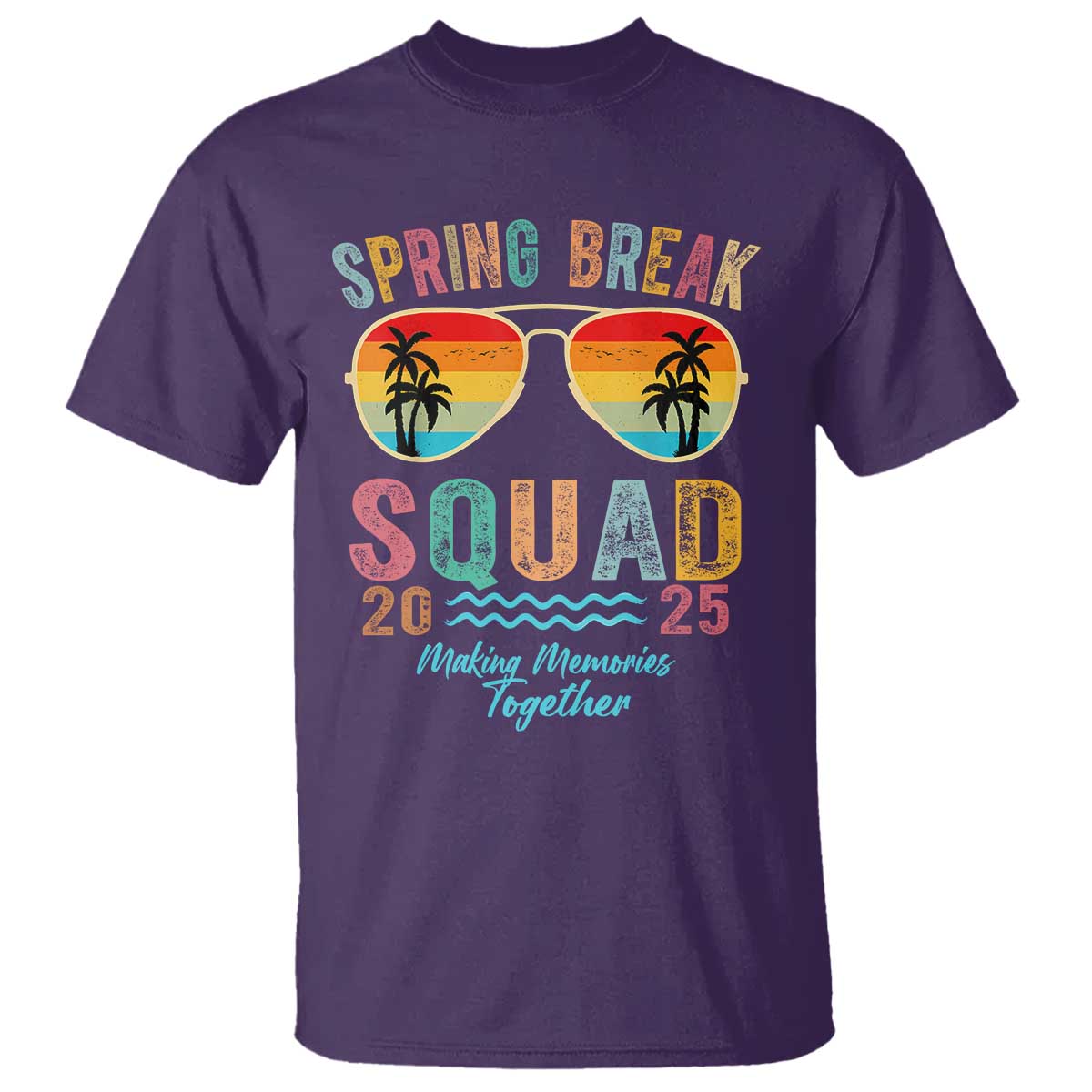 Funny Spring Break Squad 2025 T Shirt Sunglasses Family Matching