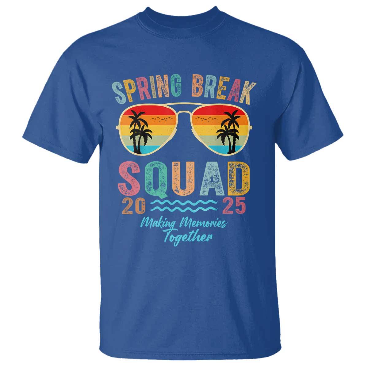 Funny Spring Break Squad 2025 T Shirt Sunglasses Family Matching