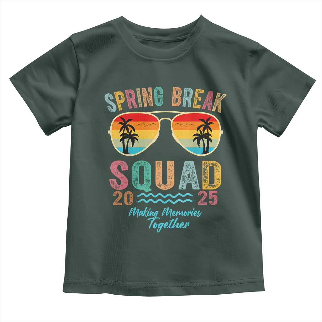 Funny Spring Break Squad 2025 Toddler T Shirt Sunglasses Family Matching