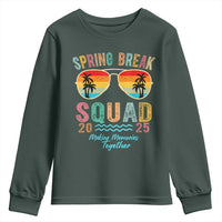 Funny Spring Break Squad 2025 Youth Sweatshirt Sunglasses Family Matching