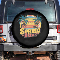 Funny Spring Break Spare Tire Cover Spring Vacation Beach Palm Tree