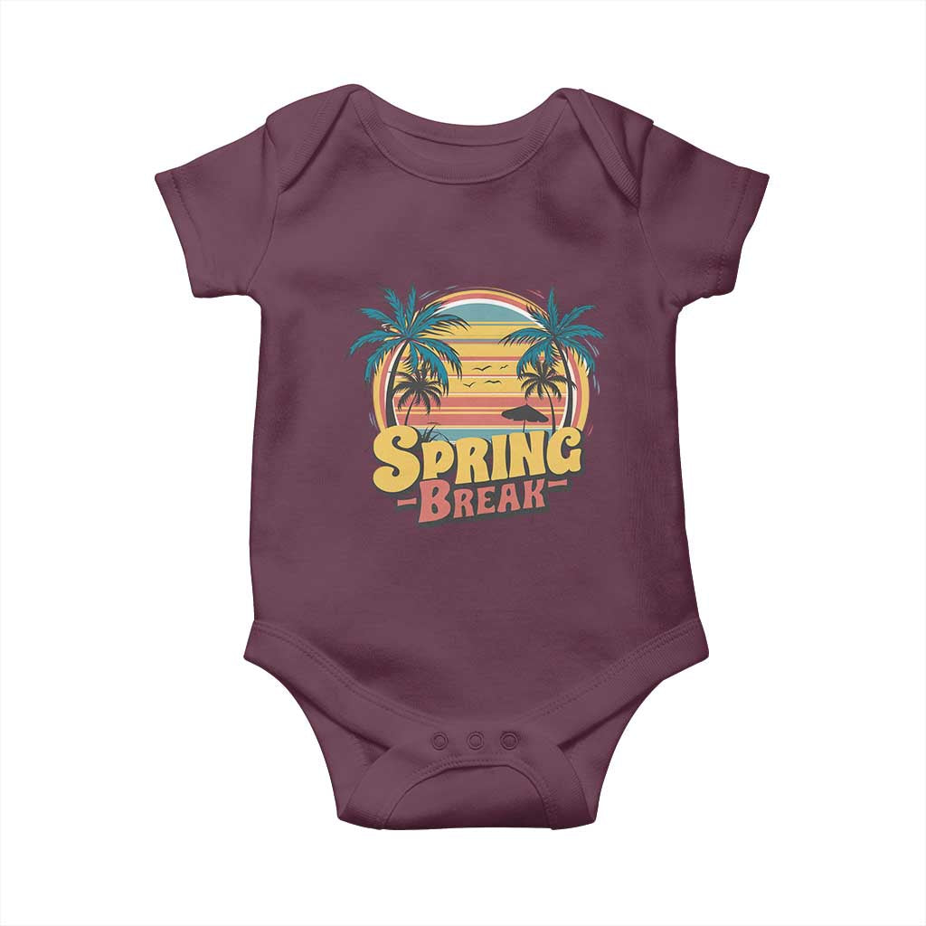 Funny Spring Break Baby Onesie Spring Vacation Beach Palm Tree