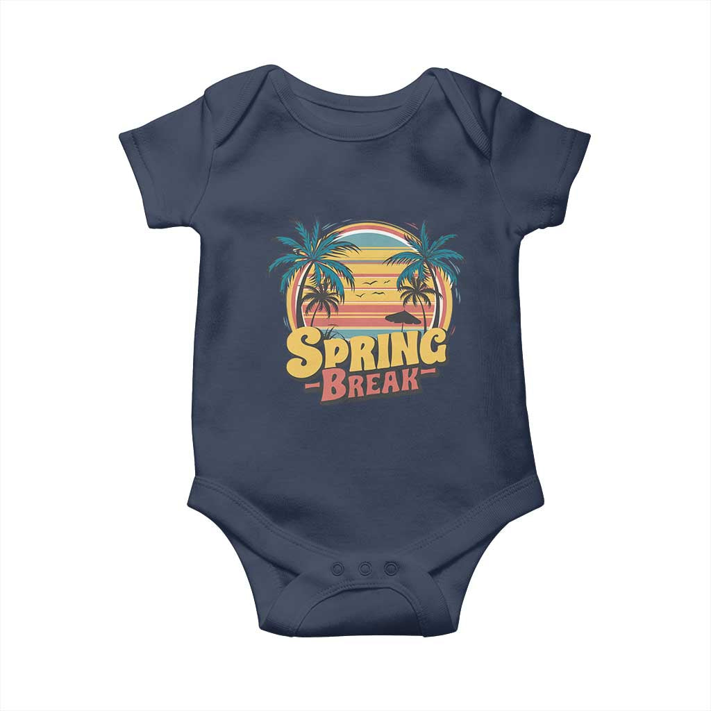 Funny Spring Break Baby Onesie Spring Vacation Beach Palm Tree