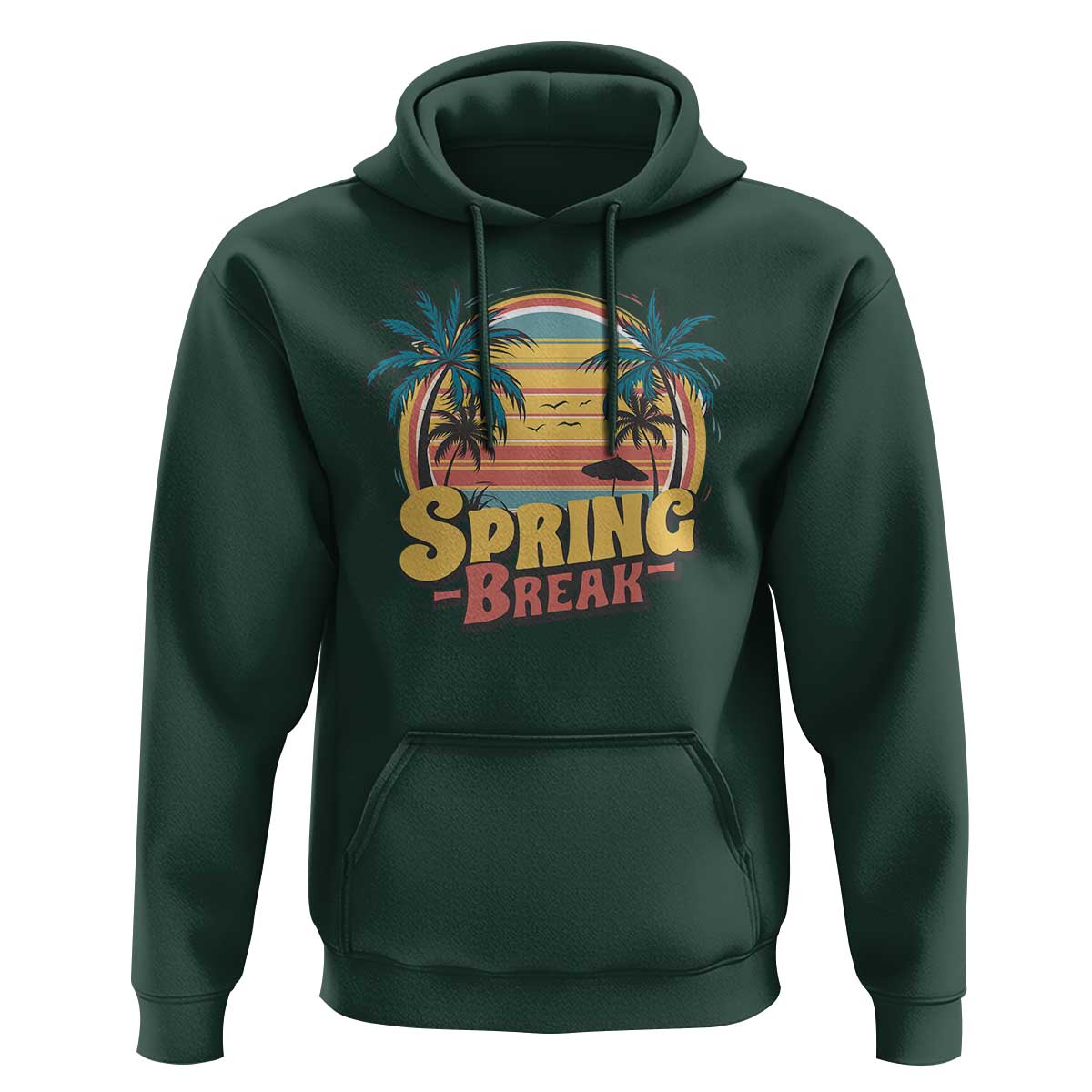 Funny Spring Break Hoodie Spring Vacation Beach Palm Tree