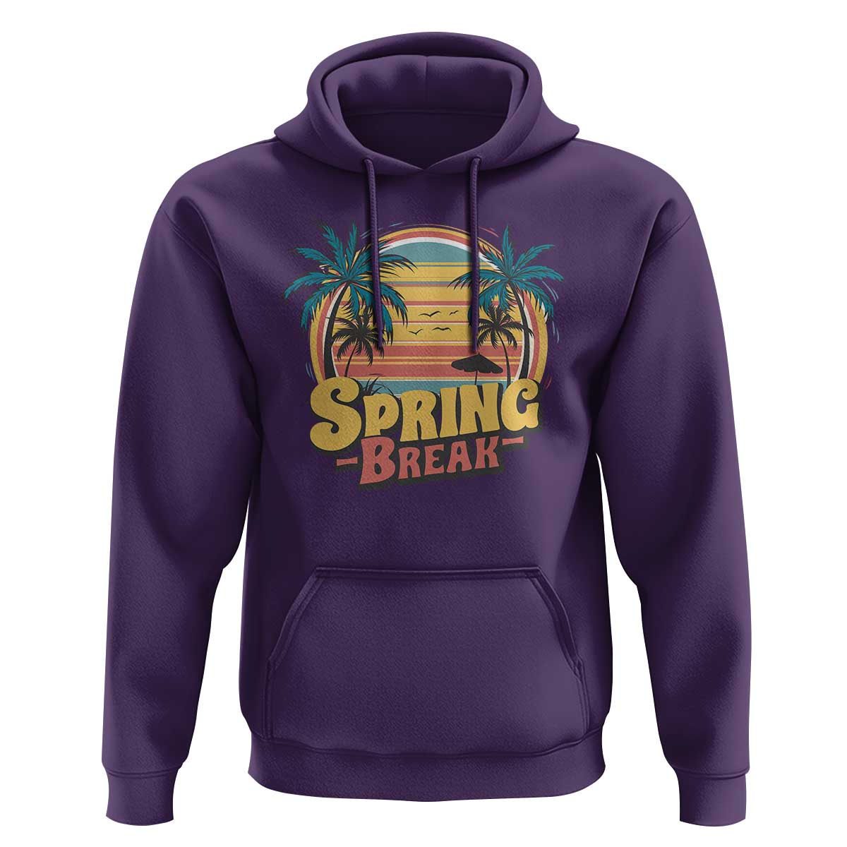 Funny Spring Break Hoodie Spring Vacation Beach Palm Tree