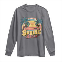 Funny Spring Break Long Sleeve Shirt Spring Vacation Beach Palm Tree