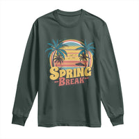 Funny Spring Break Long Sleeve Shirt Spring Vacation Beach Palm Tree