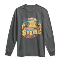 Funny Spring Break Long Sleeve Shirt Spring Vacation Beach Palm Tree