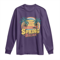 Funny Spring Break Long Sleeve Shirt Spring Vacation Beach Palm Tree