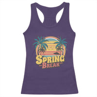 Funny Spring Break Racerback Tank Top Spring Vacation Beach Palm Tree