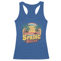 Funny Spring Break Racerback Tank Top Spring Vacation Beach Palm Tree