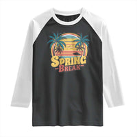 Funny Spring Break Raglan Shirt Spring Vacation Beach Palm Tree