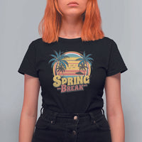 Funny Spring Break T Shirt For Women Spring Vacation Beach Palm Tree