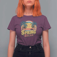 Funny Spring Break T Shirt For Women Spring Vacation Beach Palm Tree