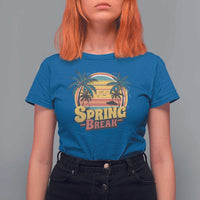 Funny Spring Break T Shirt For Women Spring Vacation Beach Palm Tree