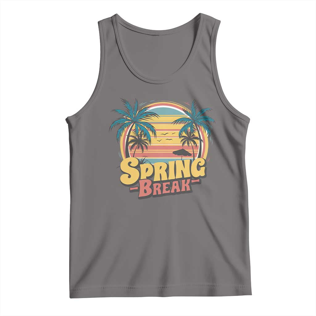 Funny Spring Break Tank Top Spring Vacation Beach Palm Tree