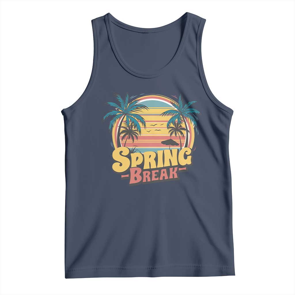 Funny Spring Break Tank Top Spring Vacation Beach Palm Tree