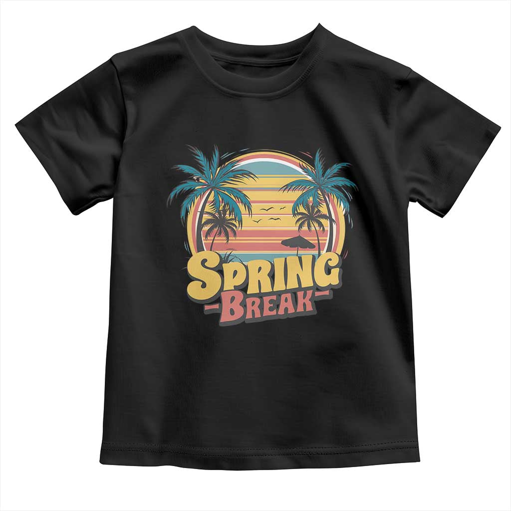 Funny Spring Break Toddler T Shirt Spring Vacation Beach Palm Tree
