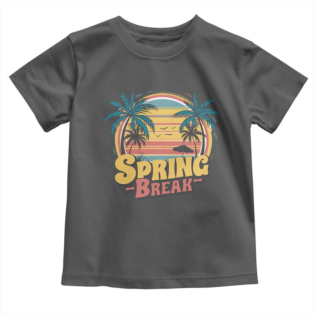 Funny Spring Break Toddler T Shirt Spring Vacation Beach Palm Tree