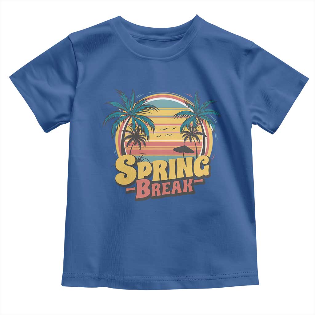 Funny Spring Break Toddler T Shirt Spring Vacation Beach Palm Tree