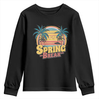 Funny Spring Break Youth Sweatshirt Spring Vacation Beach Palm Tree