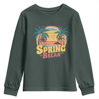 Funny Spring Break Youth Sweatshirt Spring Vacation Beach Palm Tree