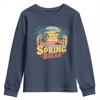 Funny Spring Break Youth Sweatshirt Spring Vacation Beach Palm Tree