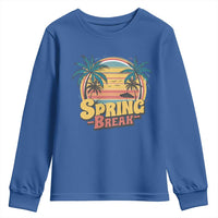 Funny Spring Break Youth Sweatshirt Spring Vacation Beach Palm Tree