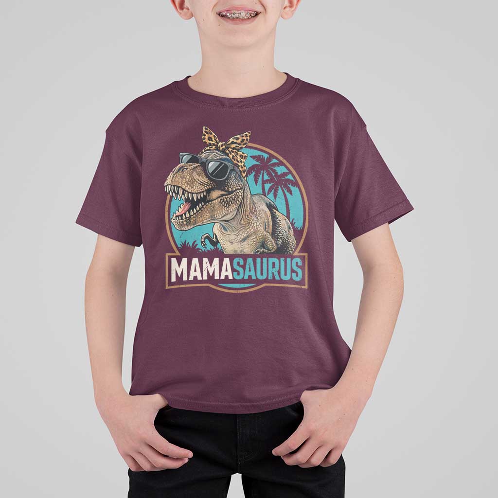 Mamasaurus Funny Dinosaur Mama T Shirt For Kid Mothers Day Family Matching
