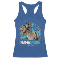 Mamasaurus Funny Dinosaur Mama Racerback Tank Top Mothers Day Family Matching