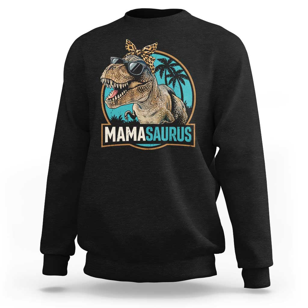 Mamasaurus Funny Dinosaur Mama Sweatshirt Mothers Day Family Matching