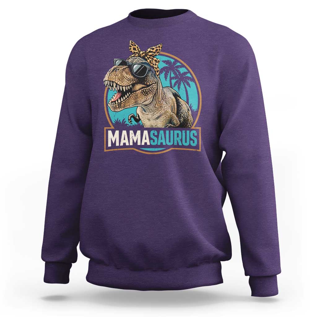 Mamasaurus Funny Dinosaur Mama Sweatshirt Mothers Day Family Matching