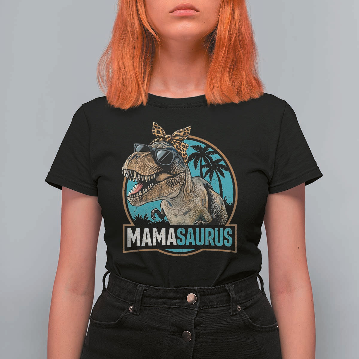 Mamasaurus Funny Dinosaur Mama T Shirt For Women Mothers Day Family Matching